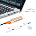 High Quality USB 3.0 Hub Ports with RJ45 Cable Adapter